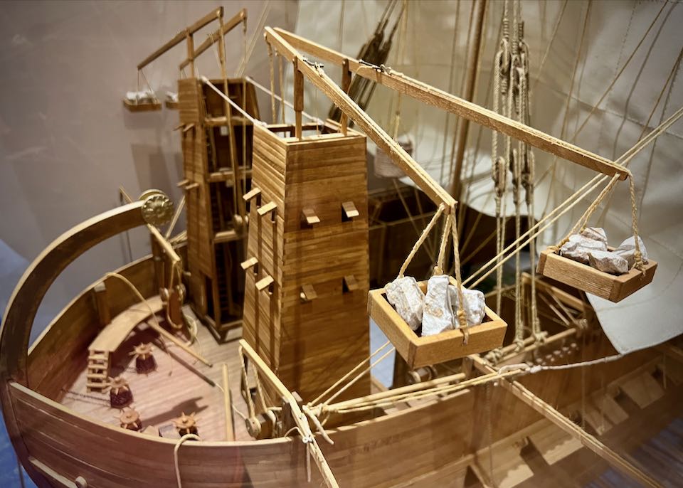 Small wooden model of a ship's prow