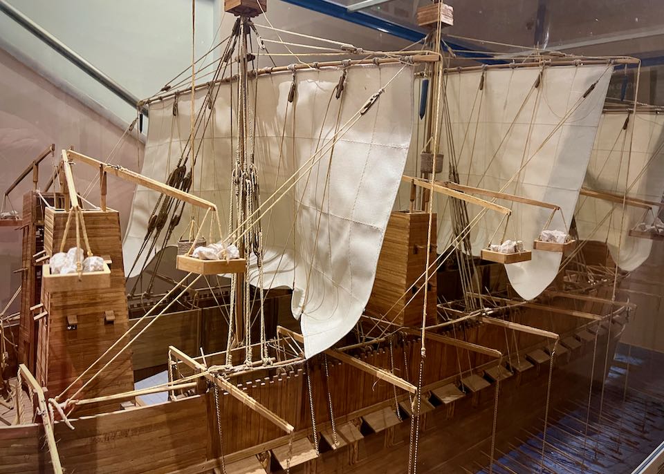 Small wooden model of a ship