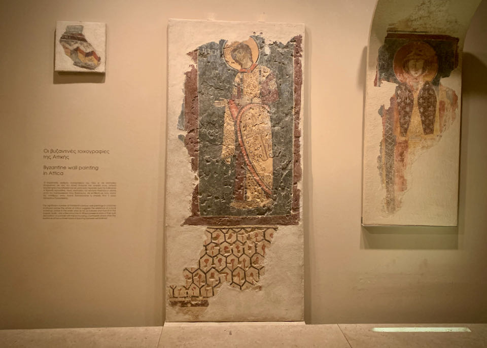 Fragment of an old religious fresco
