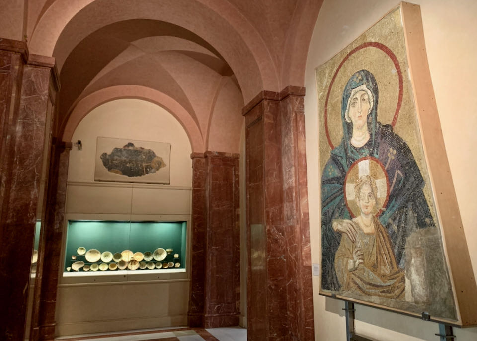 Religious icons in a museum