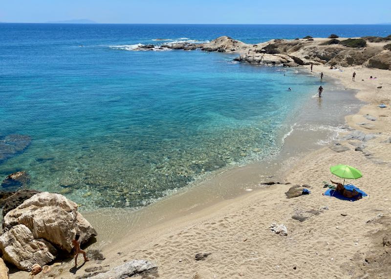Quiet and secluded beach in Naxos.