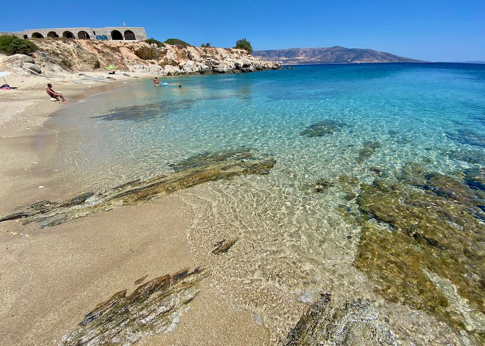 Beach in Naxos, Greece.