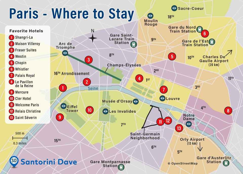 Best places to stay in Paris.