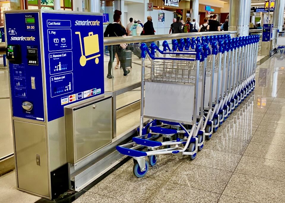 Atlanta airport luggage carts.
