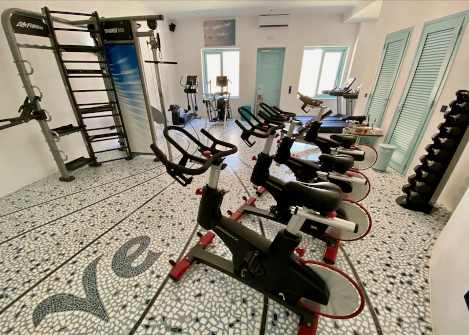 Exercise room at Ios Hotel