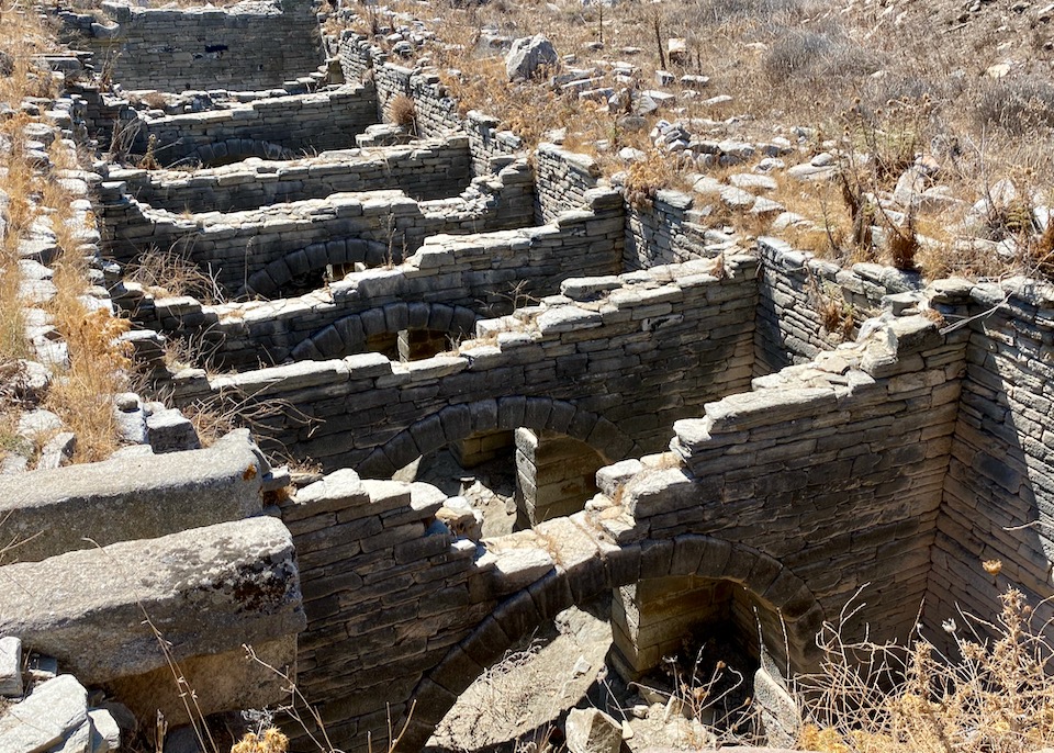 Ancient ruins of a stone culvert