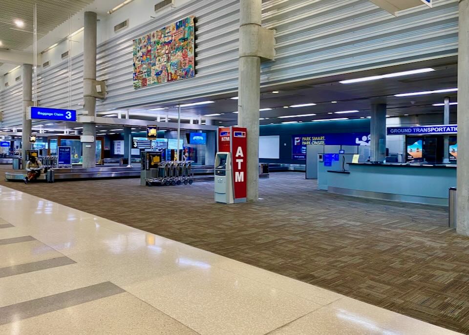 Fort Lauderdale airport baggage claim area.