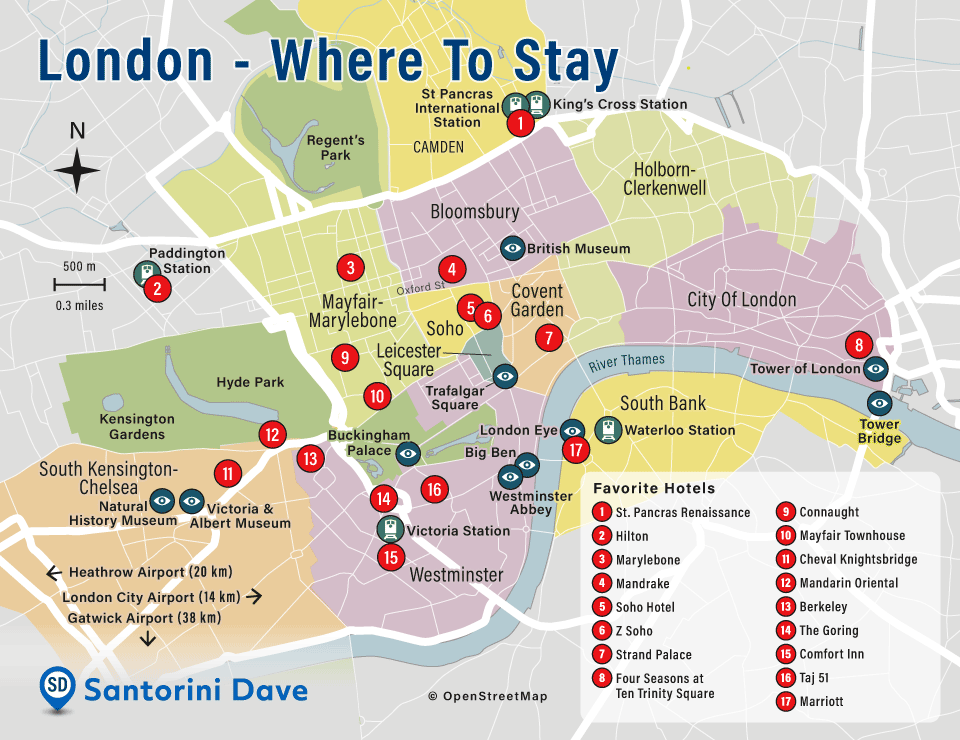Where to stay in London.