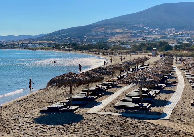 Golden Beach in Paros.