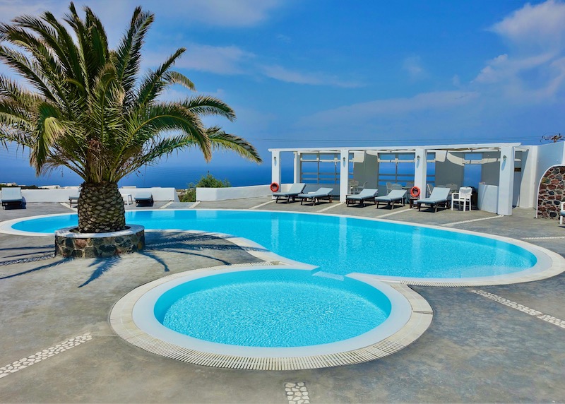 Pool at Anemomilos Hotel in Oia, Santorini