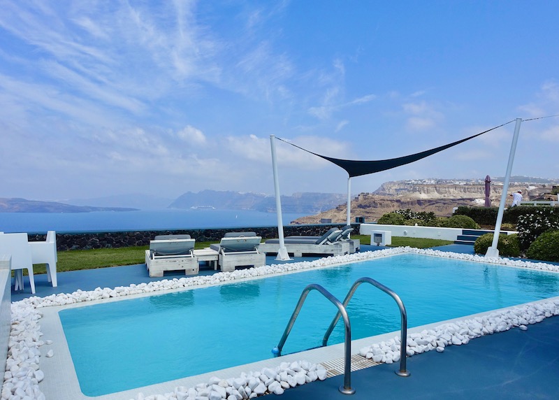 Private pool at Santorini Princess Presidential Suites in Akrotiri, Santorini