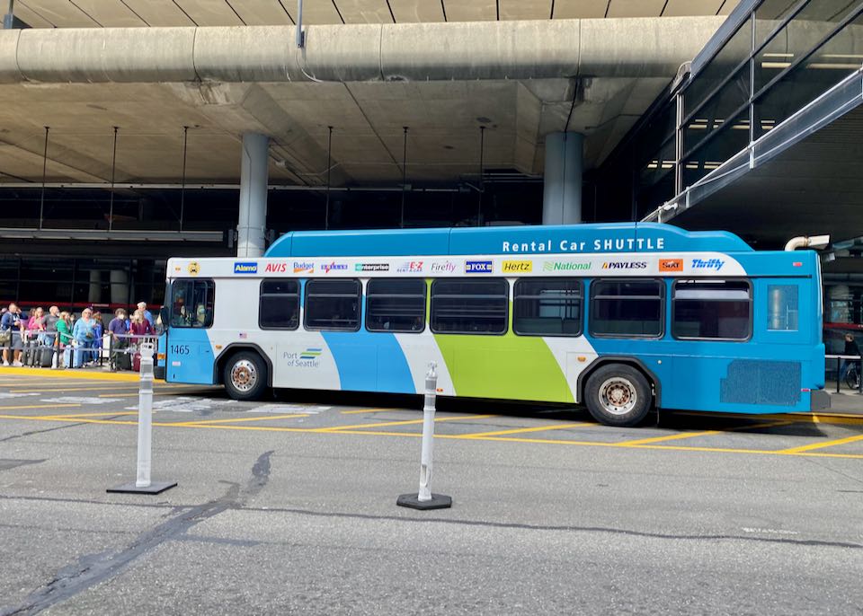 Car Rental at SEATTLE AIRPORT Where to get the free shuttle bus