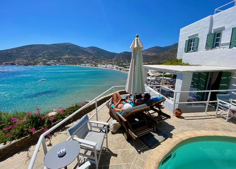 Beach resort in Platis Gialos, Sifnos.