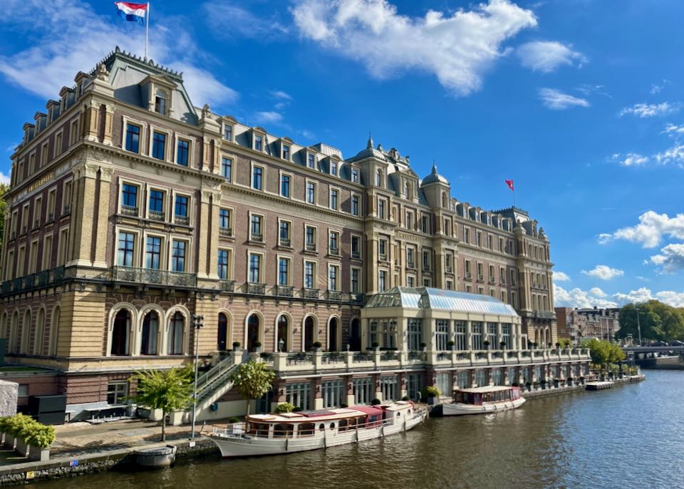 5-star hotel on canals of Amsterdam.