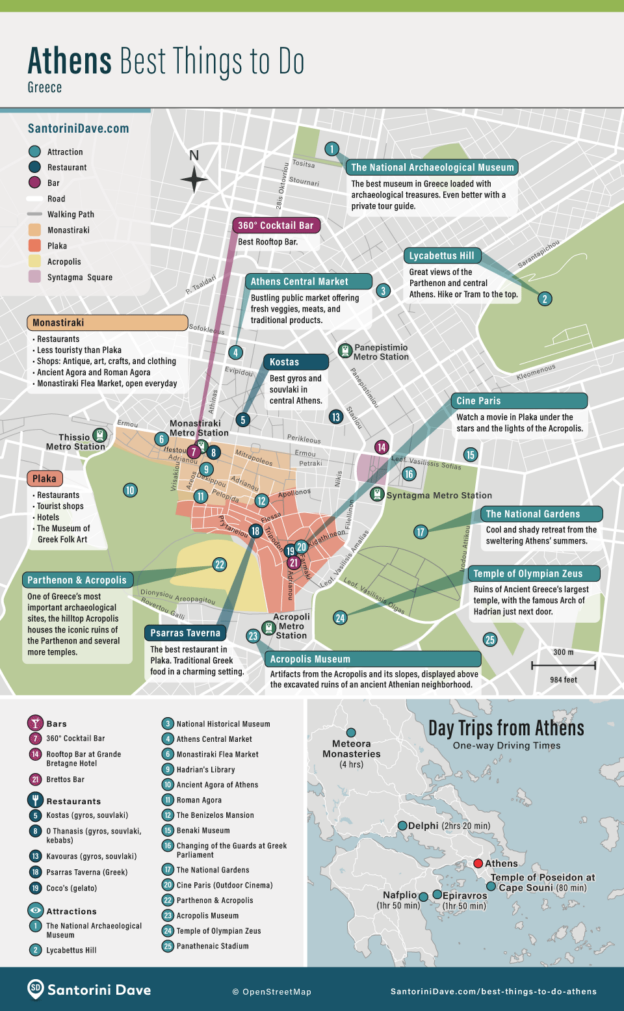 Maps of Athens Greece - Neighborhoods, Attractions, Airport, Metro, & Ferry