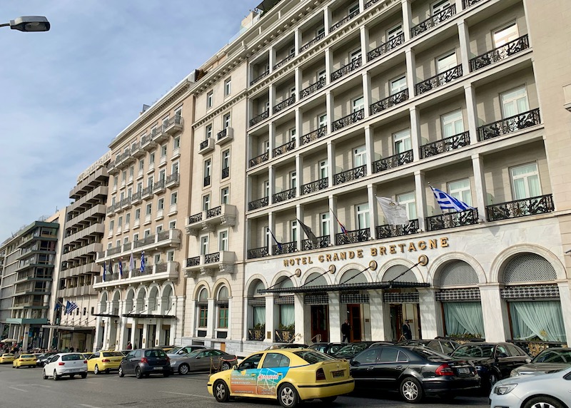 Exterior of Hotel Grande Bretagne in Syntagma, Athens