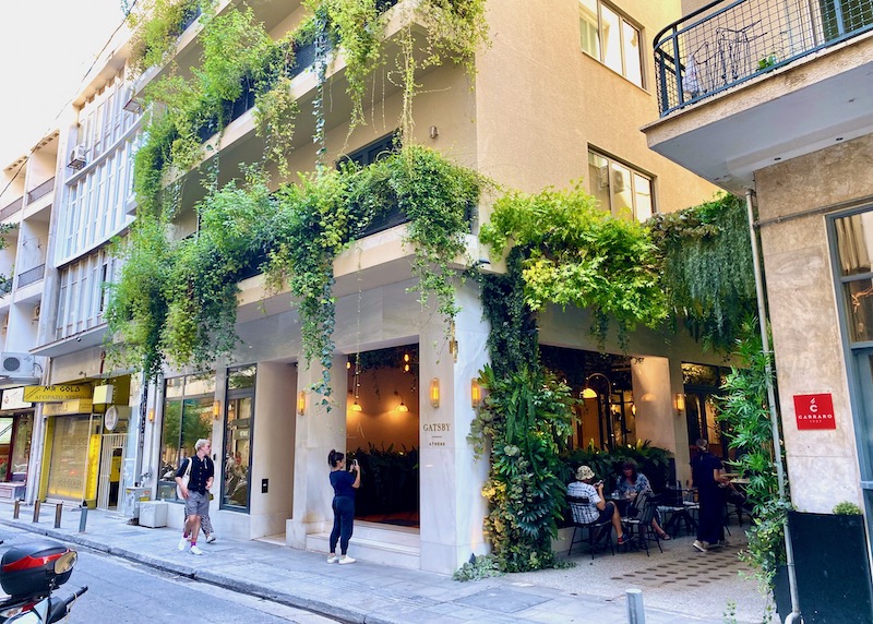 Exterior of Gatsby Hotel in City Center, Athens