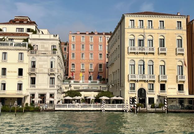 Luxury hotel on Venice Grand Canal.