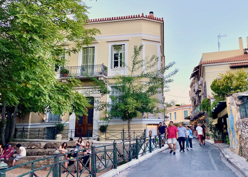 Sellei Street in Plaka, Athens