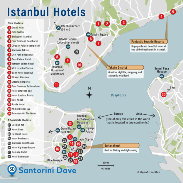 ISTANBUL HOTEL MAP