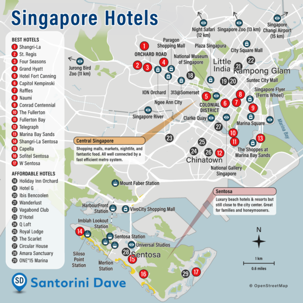 SINGAPORE HOTEL MAP