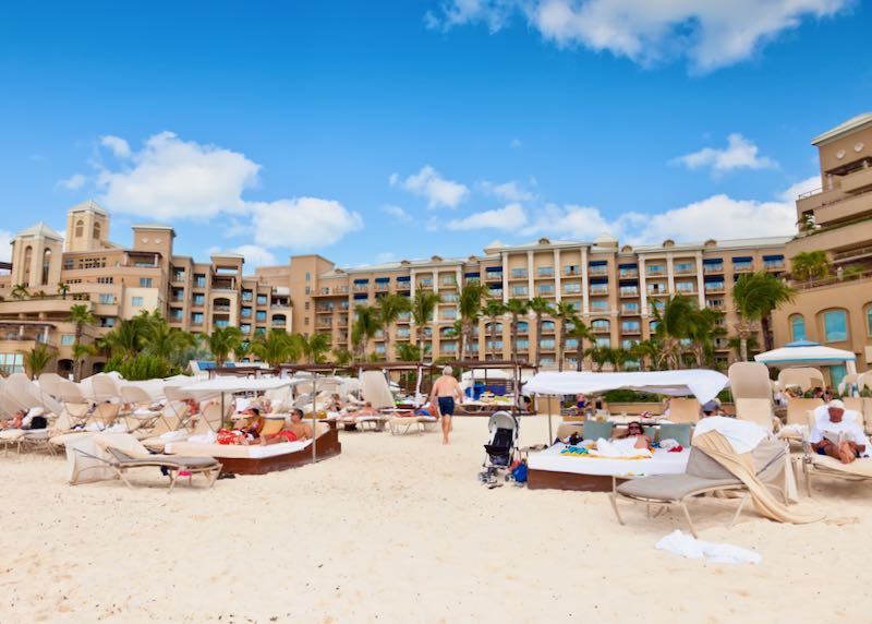 5-star beach resort in Cayman Islands.