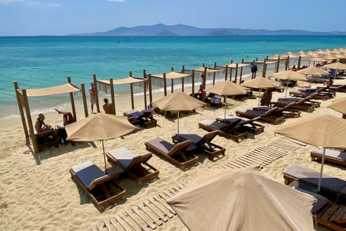 Beach in Naxos, Greece. 