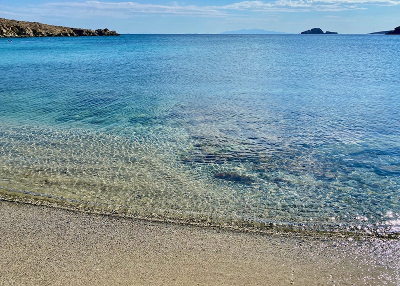 Glyfadi Beach on the Aleomandra Peninsula of Mykonos