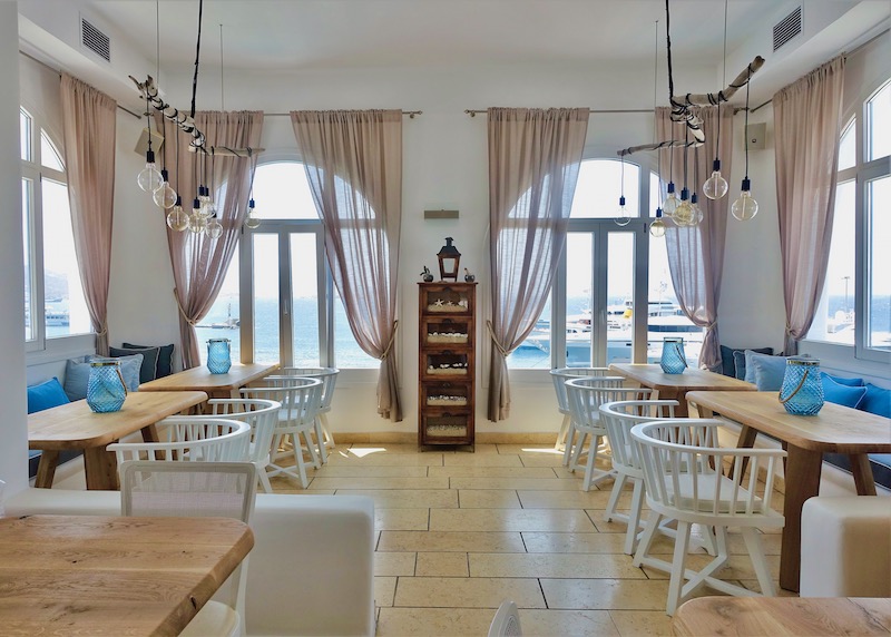 The breakfast room of Harmony Boutique Hotel in Mykonos Town