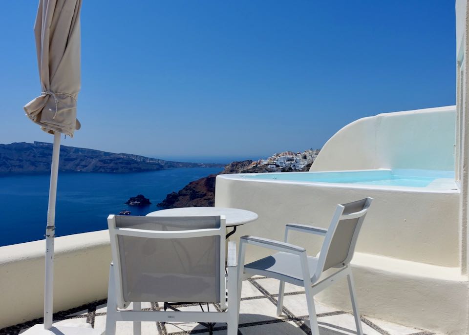 Five-star hotel in Oia, Santorini.
