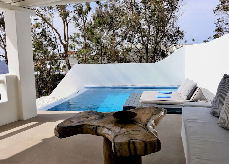 Luxury resort in Santorini.