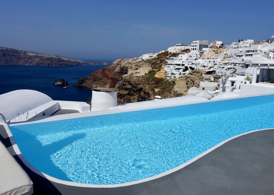 Luxury hotel in Oia, Santorini.