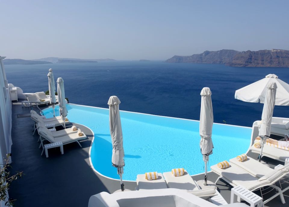 Luxury hotel in Oia, Santorini.