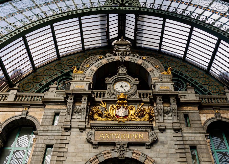 Train station in central Antwerp.