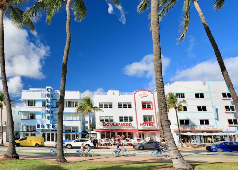 Hotels in South Beach, Miami.