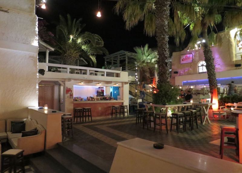 The patio at Koo Club in Fira, Santorini