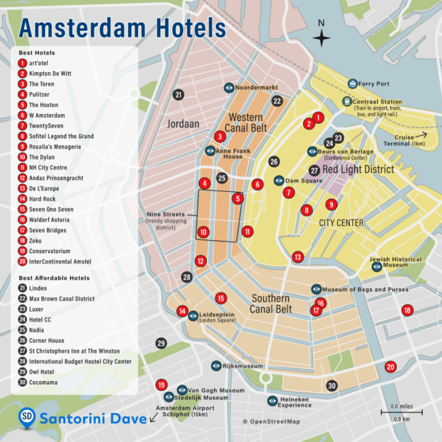 AMSTERDAM HOTEL MAP