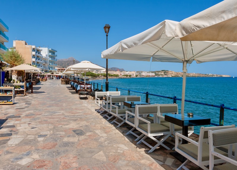 Seaside promenade in Ierapetra, Crete