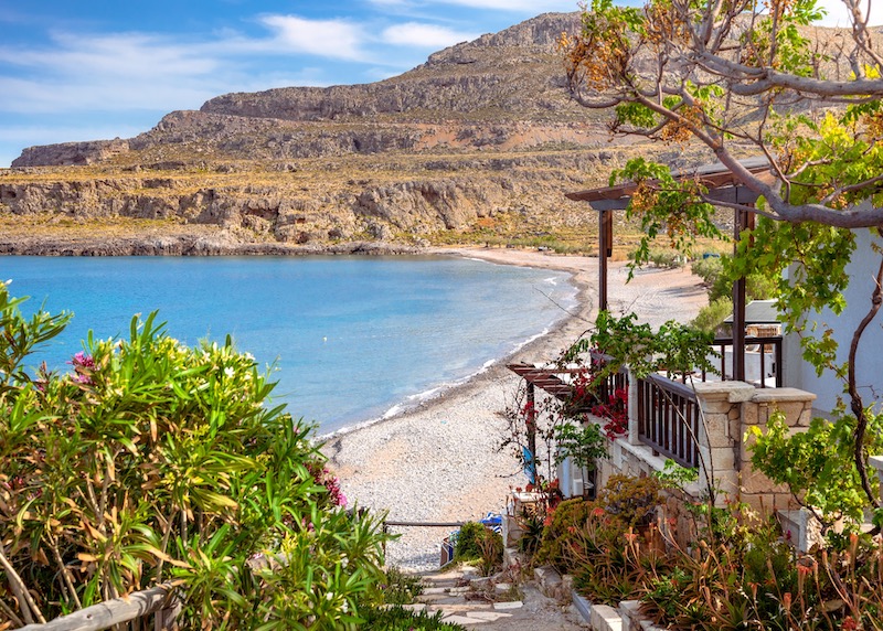 Kato Zakros in Crete overlooking the beach