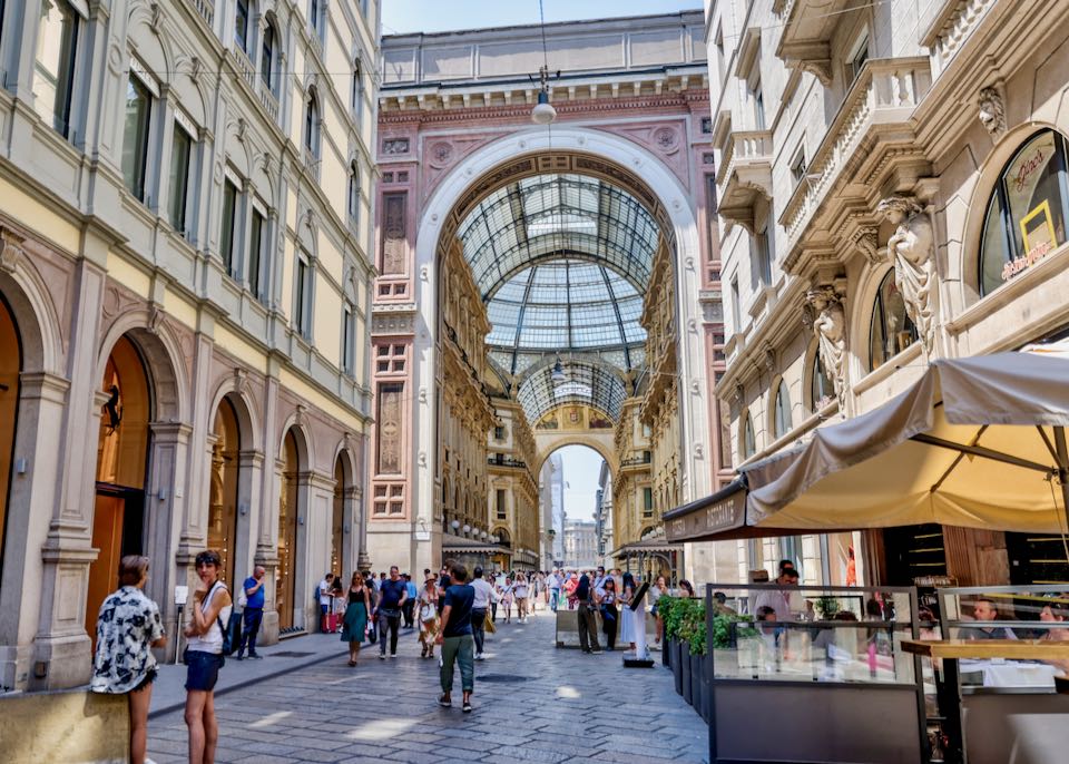 Shopping area of Milan.