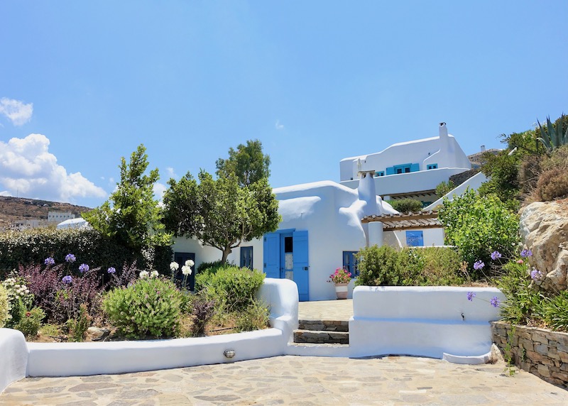Villa exterior at Belogna Ikons in Vivlos, Naxos
