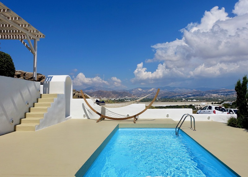 The pool at the Spa Suite of Naxian Utopia in Stelida, Naxos