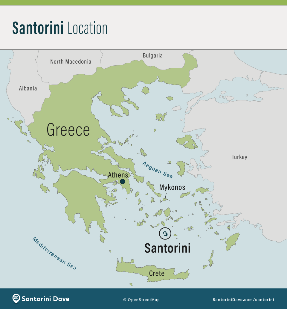 Where Is Santorini   Location Map Santorini 