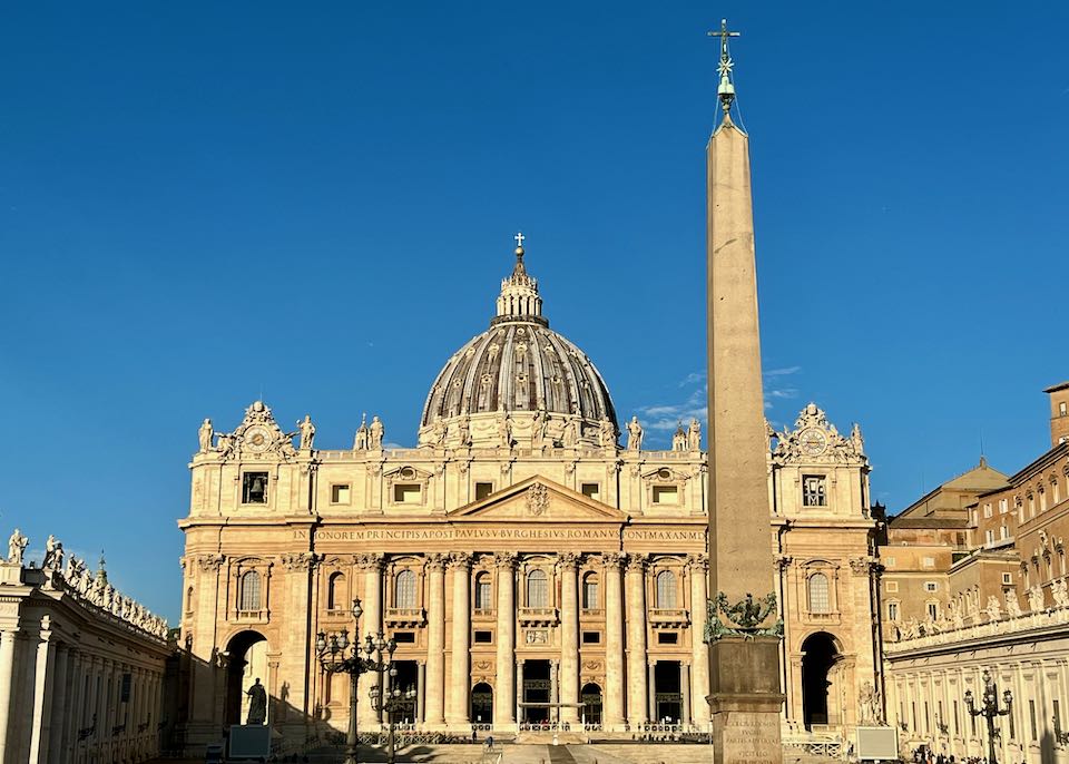 St Peter's Square in Vatican, Italy.