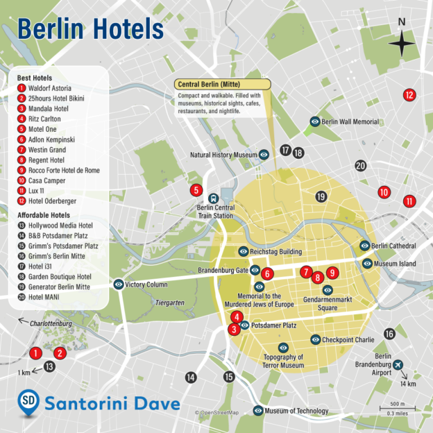 BERLIN HOTEL MAP