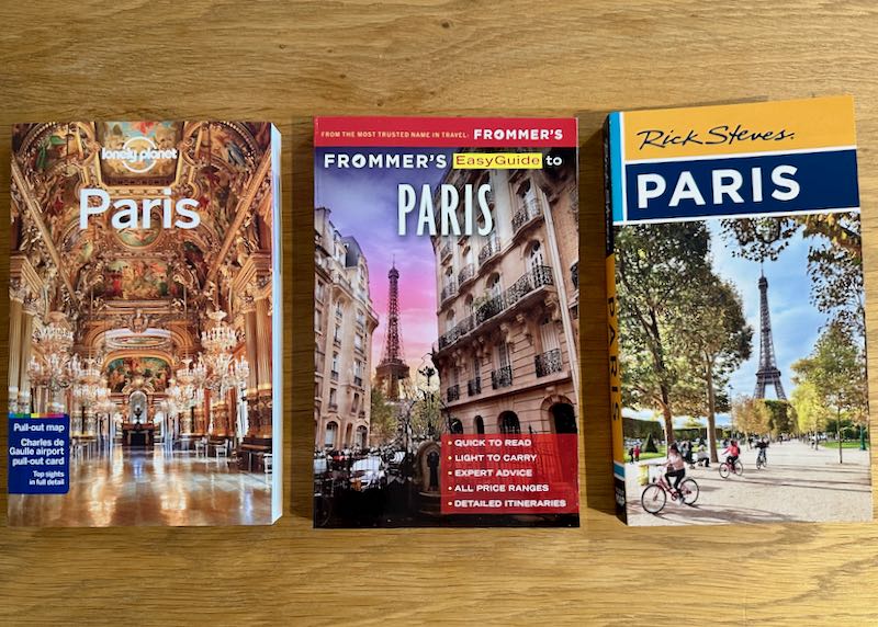 Paris guide books.