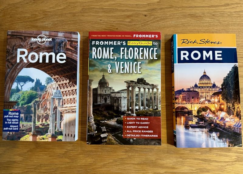 Guide books for Rome.