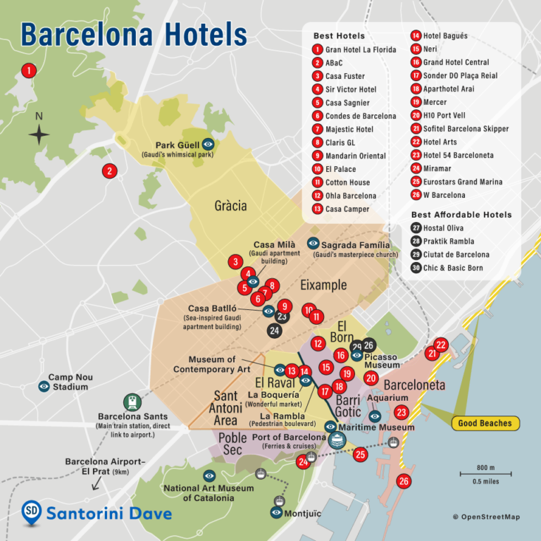 BARCELONA HOTEL MAP