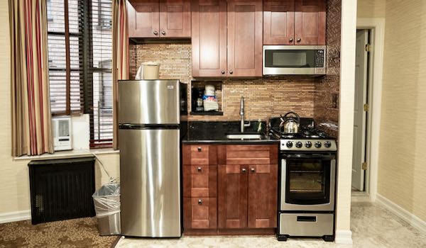 Family apartment with kitchen in NY.