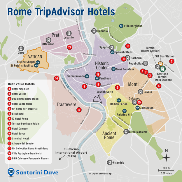 ROME HOTEL MAP